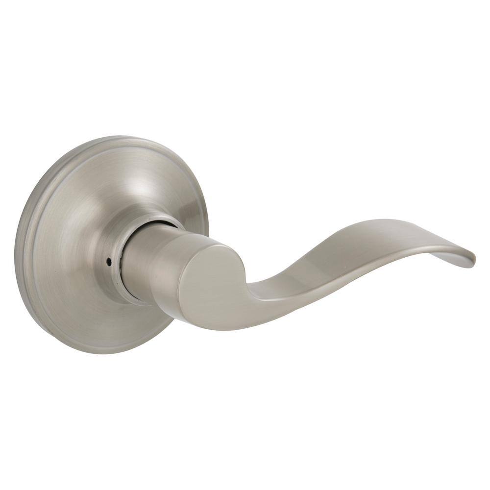 ESSENTIALS by Schlage Millstreet Satin Nickel Passage HallCloset Door Handle V10 V MST 619