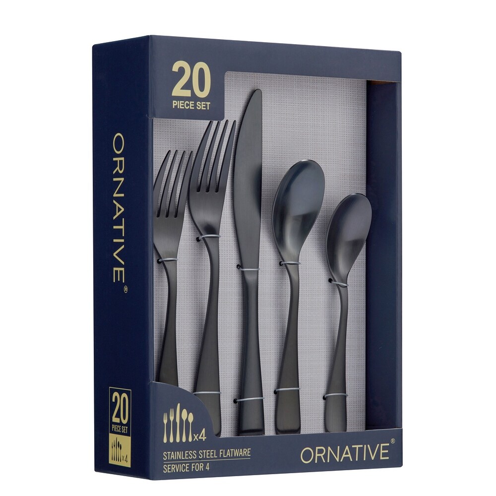 Ornative Percival 18/0 Stainless Steel 20 Pieces Flatware Set   10.63\