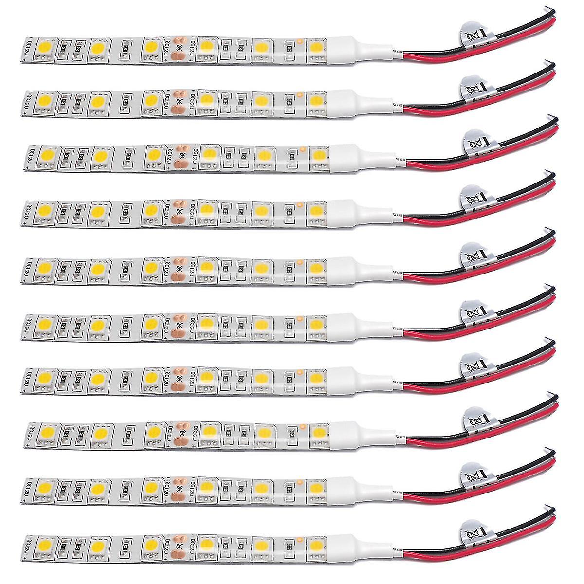 10pcs 10cm Waterproof Red 5050 Led Strip Lights Dc 12v Caravan Boat Car