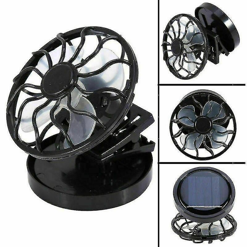 Portable Mini Solar Powered Fan Clip Air Cooler Traveling Fishing Clip Cap Fan