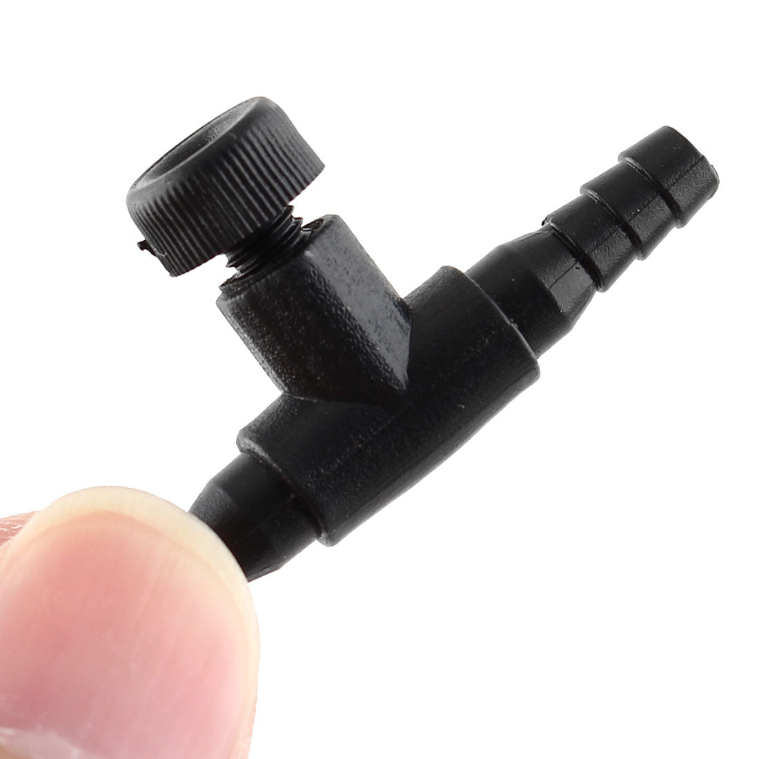 Aquarium Plastic 2 Way Oxygen Pump Tube Control Connector Air Valve Black 10pcs