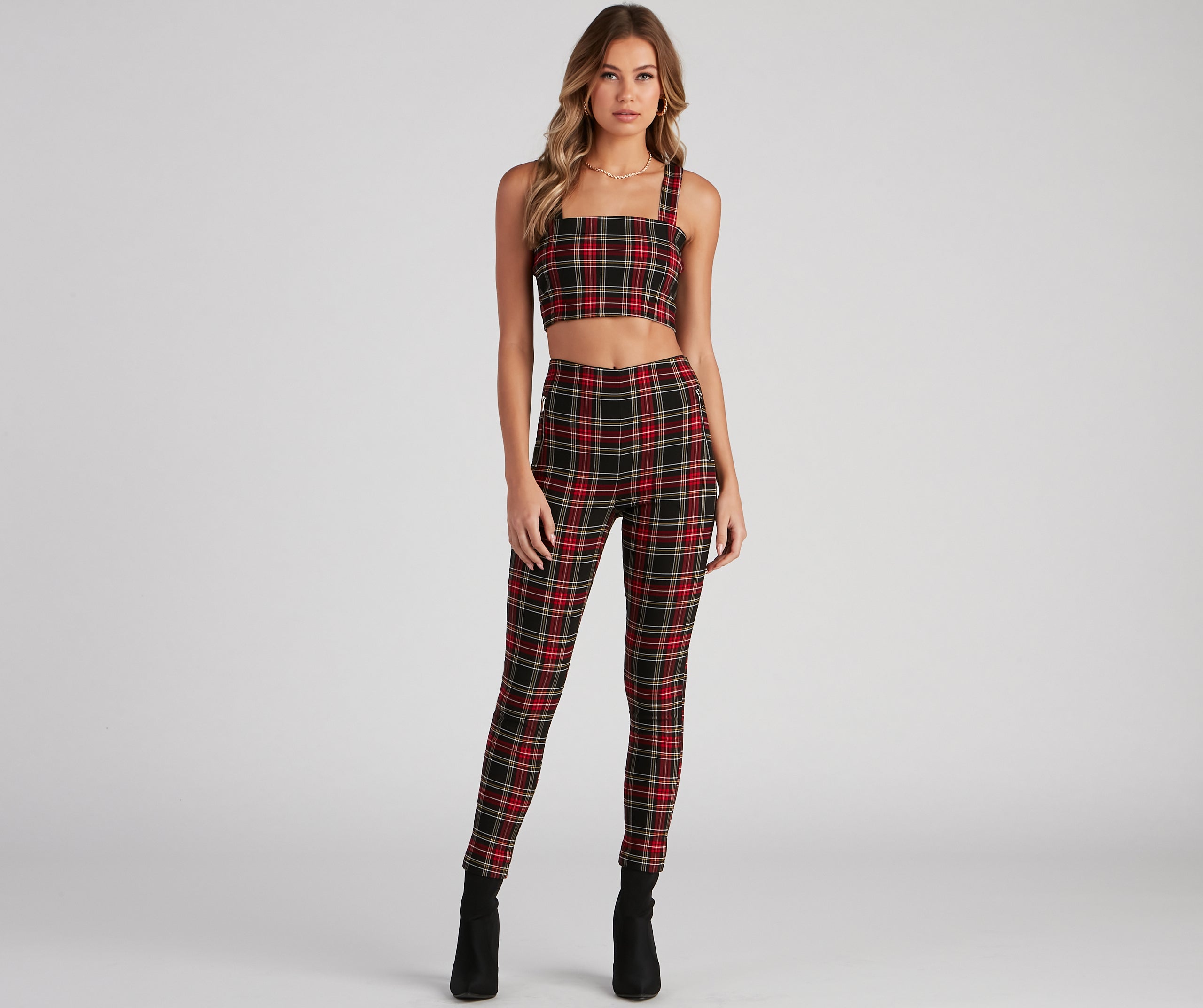 Perfect In Plaid Crop Tank