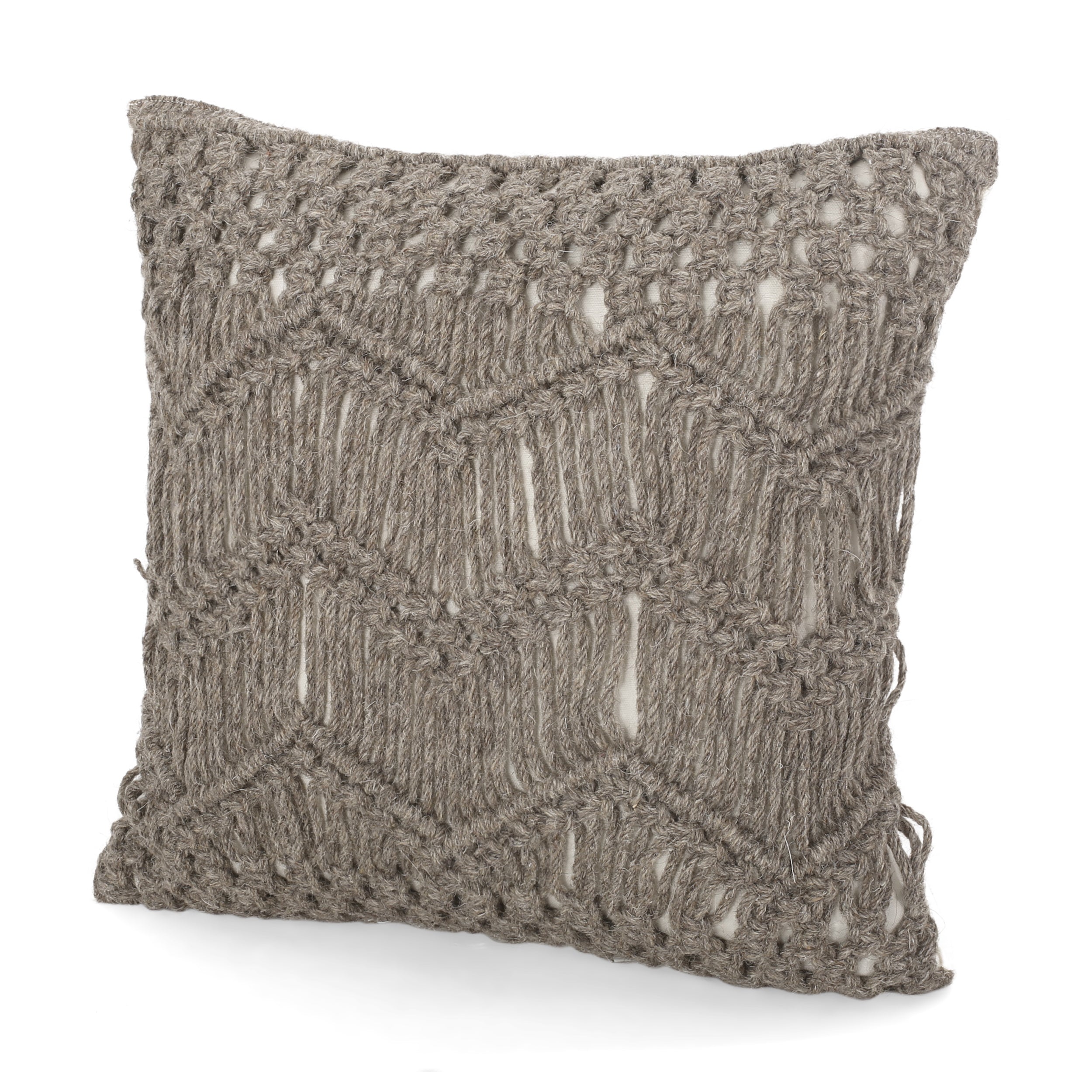 Isaiah Macrame Boho Throw Pillow