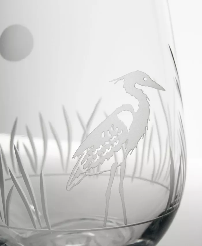 Rolf Glass Heron Set of 4 Glasses Collection