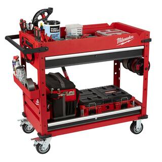 MW 40 in. 2-Drawer Steel Work Cart