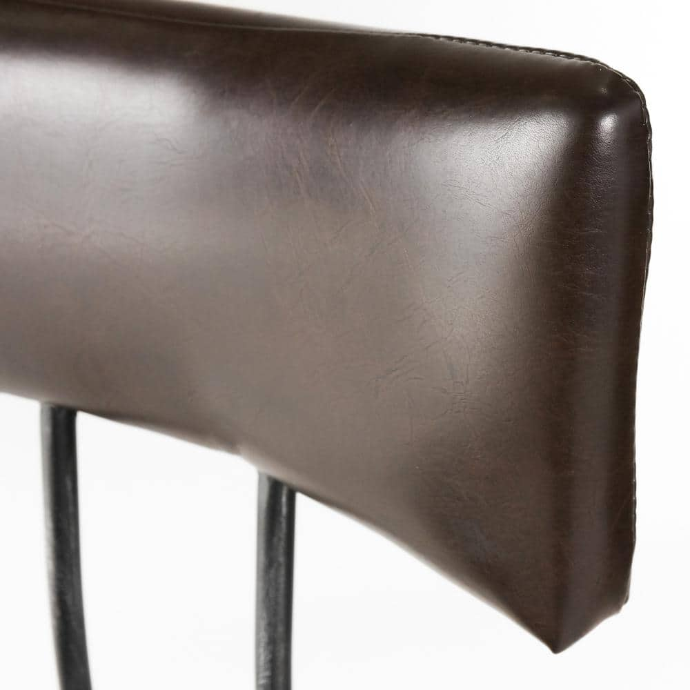 Noble House Vlippu 39 in. Brown Adjustable Bar Stool 8120