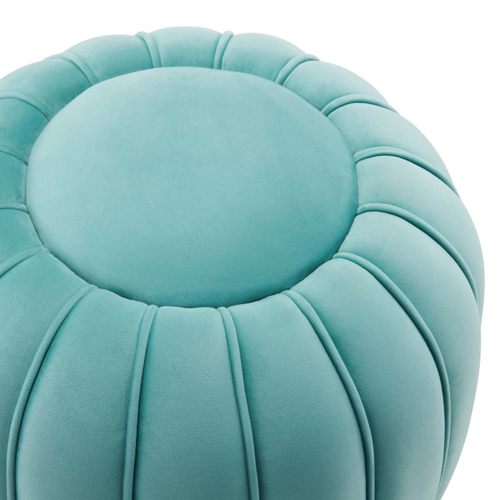 Celebrate Channel Tufted Performance Velvet Ottoman   Contemporary   Footstools And Ottomans   by Modway  Houzz