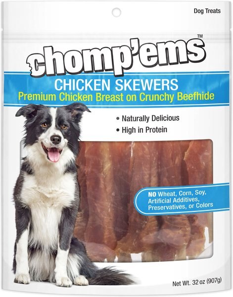 RUFFIN' IT Chomp'ems Chicken Skewers Jerky Dog Treats