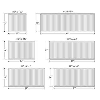 Pensotti 16 in. H x 16 in. L Hot Water Panel Radiator Package in White HD16-16D