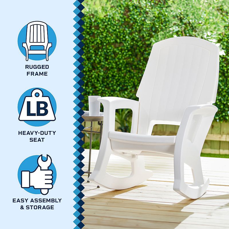 Semco Plastics Rockaway Heavy Duty All-Weather Outdoor Rocking Chair