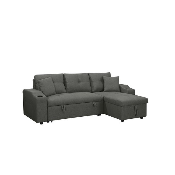 3-Seater L-Shape Sleeper Sofa Bed Convertible Sectional Couch