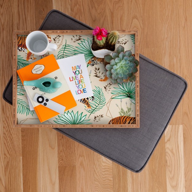 83 Oranges Tropical And Tigers Bamboo Tray Deny Designs