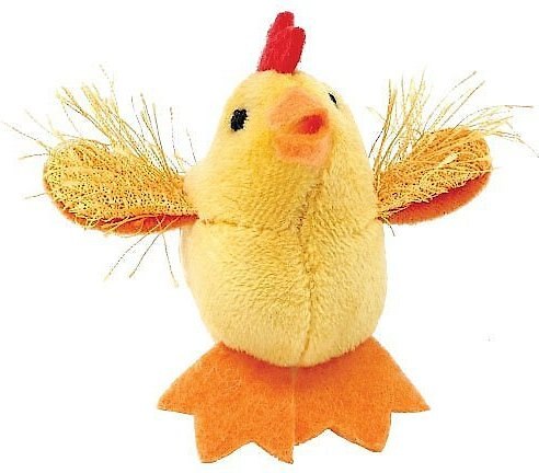 Multipet Look Who's Talking Chicken Plush Cat Toy with Catnip