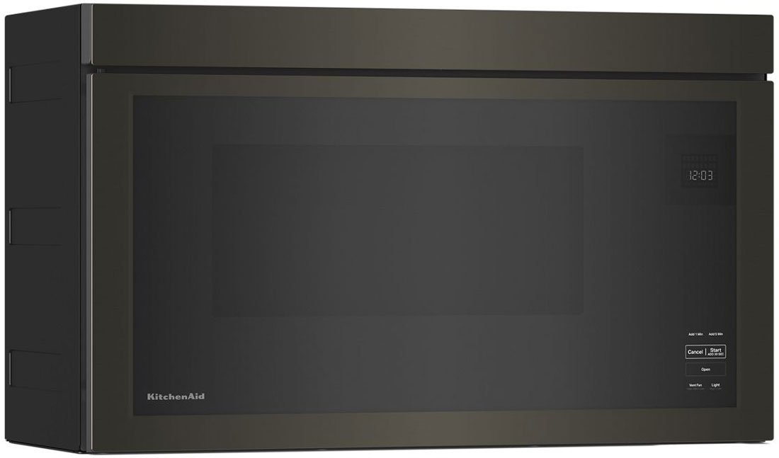 KitchenAid 1.1 Cu. Ft. Over-The-Range Microwave with Flush Built-In Design in PrintShield Black Stainless Steel