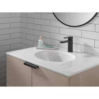 Delta Modern Project-Pack Single Hole Single-Handle Bathroom Faucet in Matte Black 581LF-BLGPM-PP