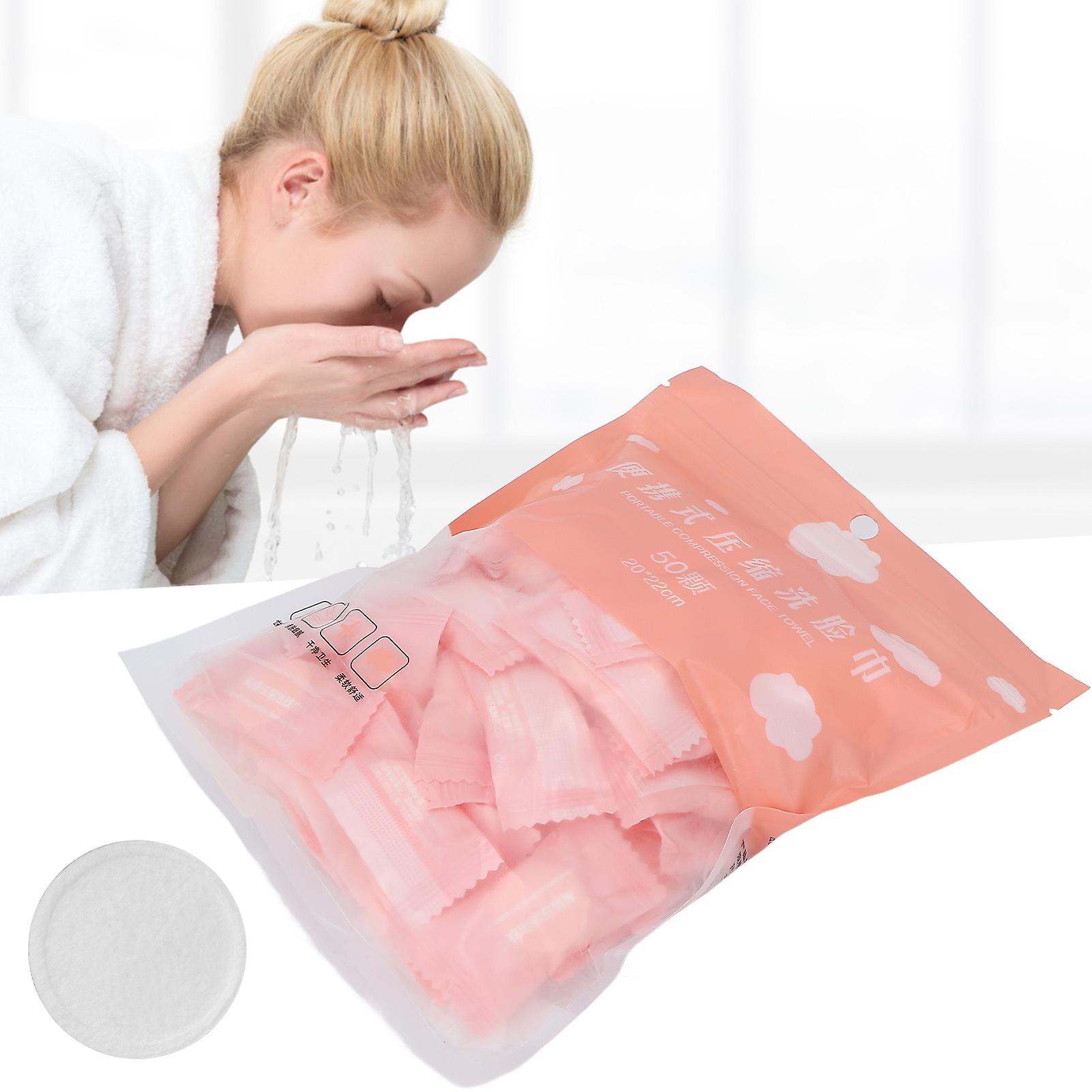 50pcs Disposable Compressed Face Towel Compressed Cotton Washcloth For Household Beauty Salon