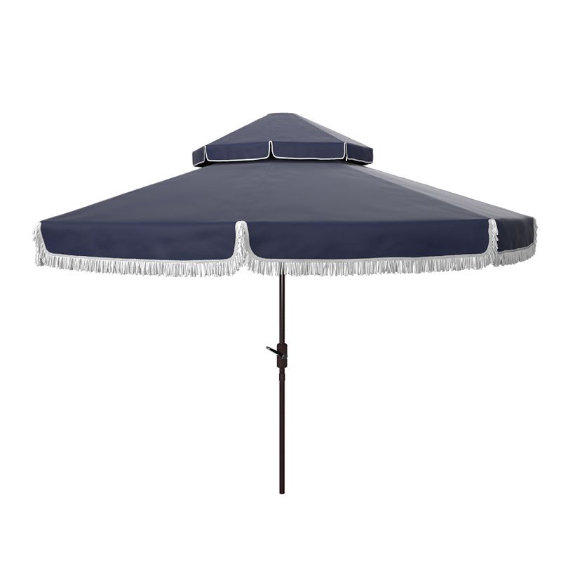 Safavieh Milan Fringe Double Top Crank Umbrella