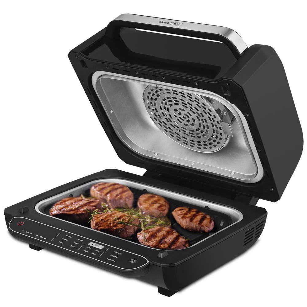 cadeninc 110 sq. in. Black Smart 7-in-1 Indoor Grill and Air Fryer GBK-LQW10-G05