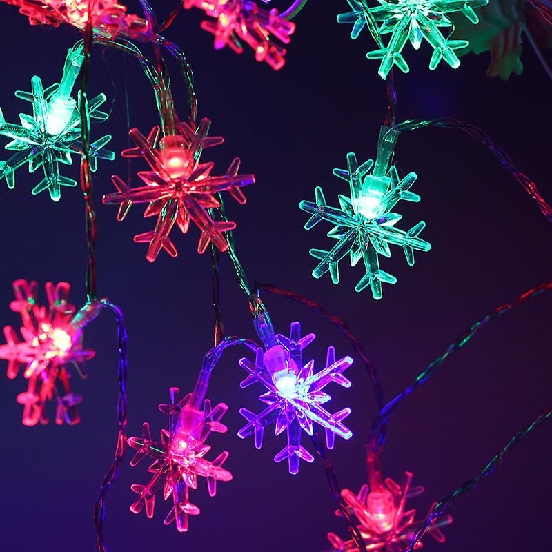 Party Wedding Led Snowflakes String Light Ornament Garland Hanging Decoration