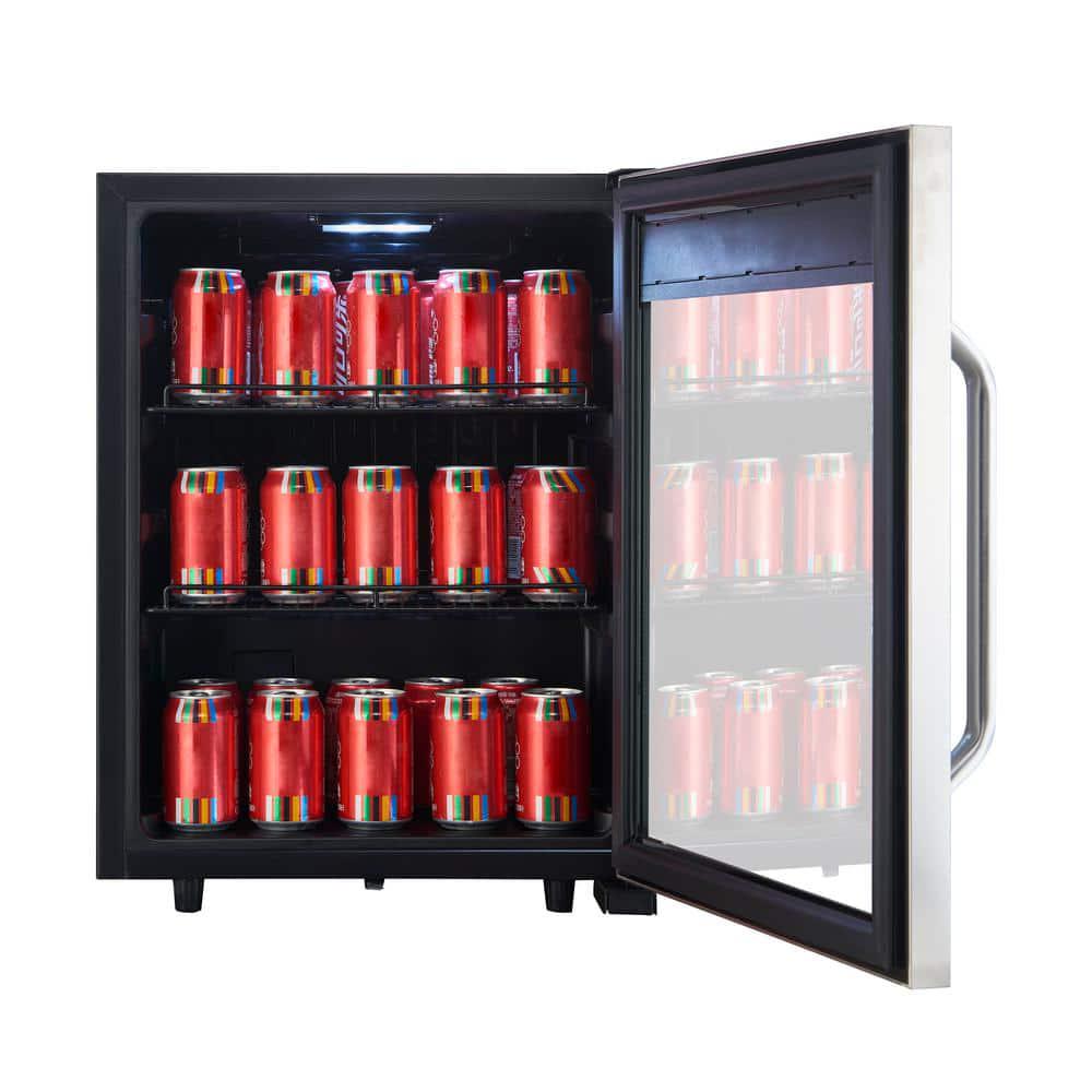 Magic Chef Commercial 2 1 cu ft Countertop 58 Can Beverage Cooler in Stainless Steel