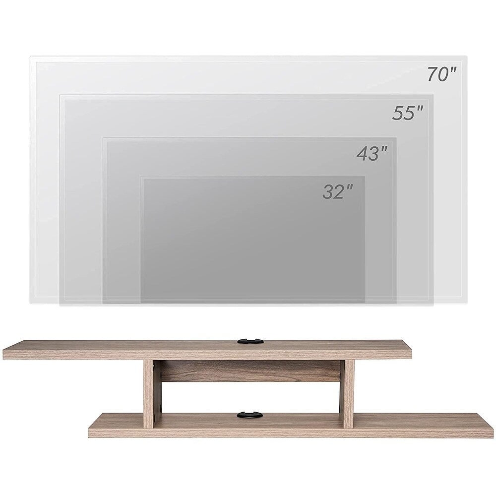 Floating Wall Mounted TV Stand Component Shelf   49.7