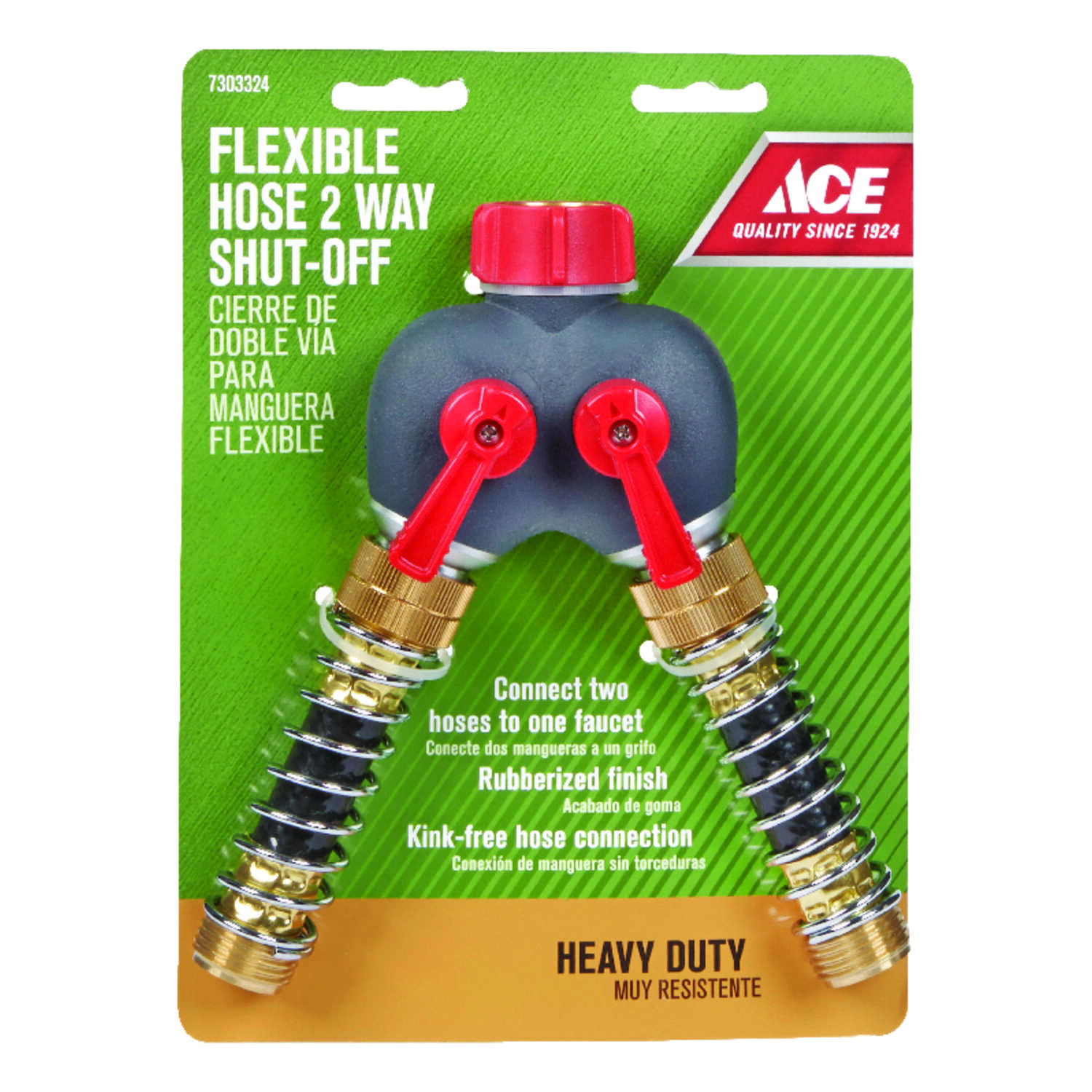 Ace Plastic Threaded Male Flexible Hose 2-Way Shut-off Valve