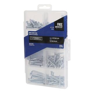 Everbilt Zinc-Plated Wood Screw Assortment (231-Piece per Pack) 800954