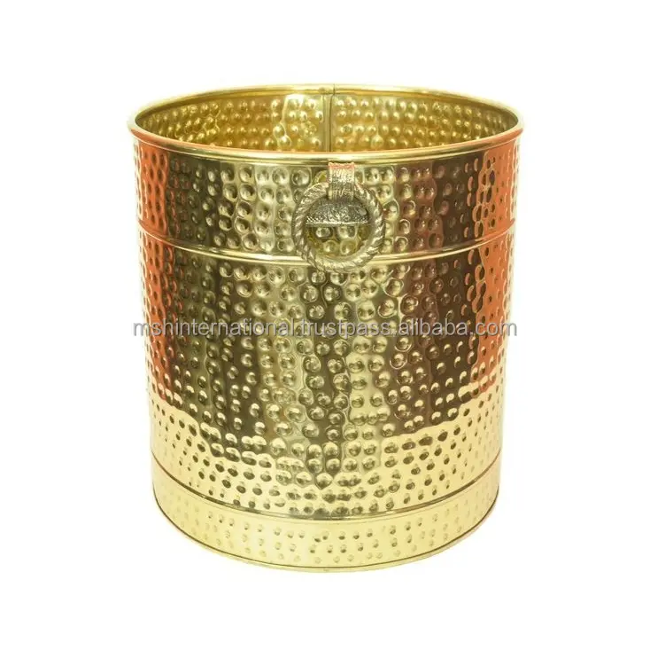 Gold Design Metal Planters Best For Floor Decor Indoor and Outdoor Flower Pot By S R EXPORTS