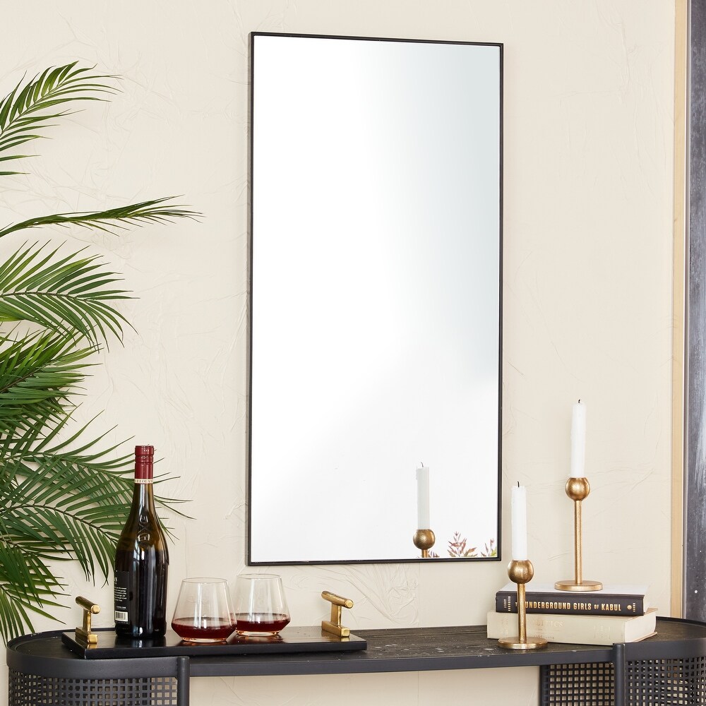 Contemporary Rectangular Wall Mirror   Multiple Finishes and Sizes