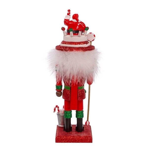 Kurt Adler 10Inch Hollywood Black Nutcracker with Santa Hat