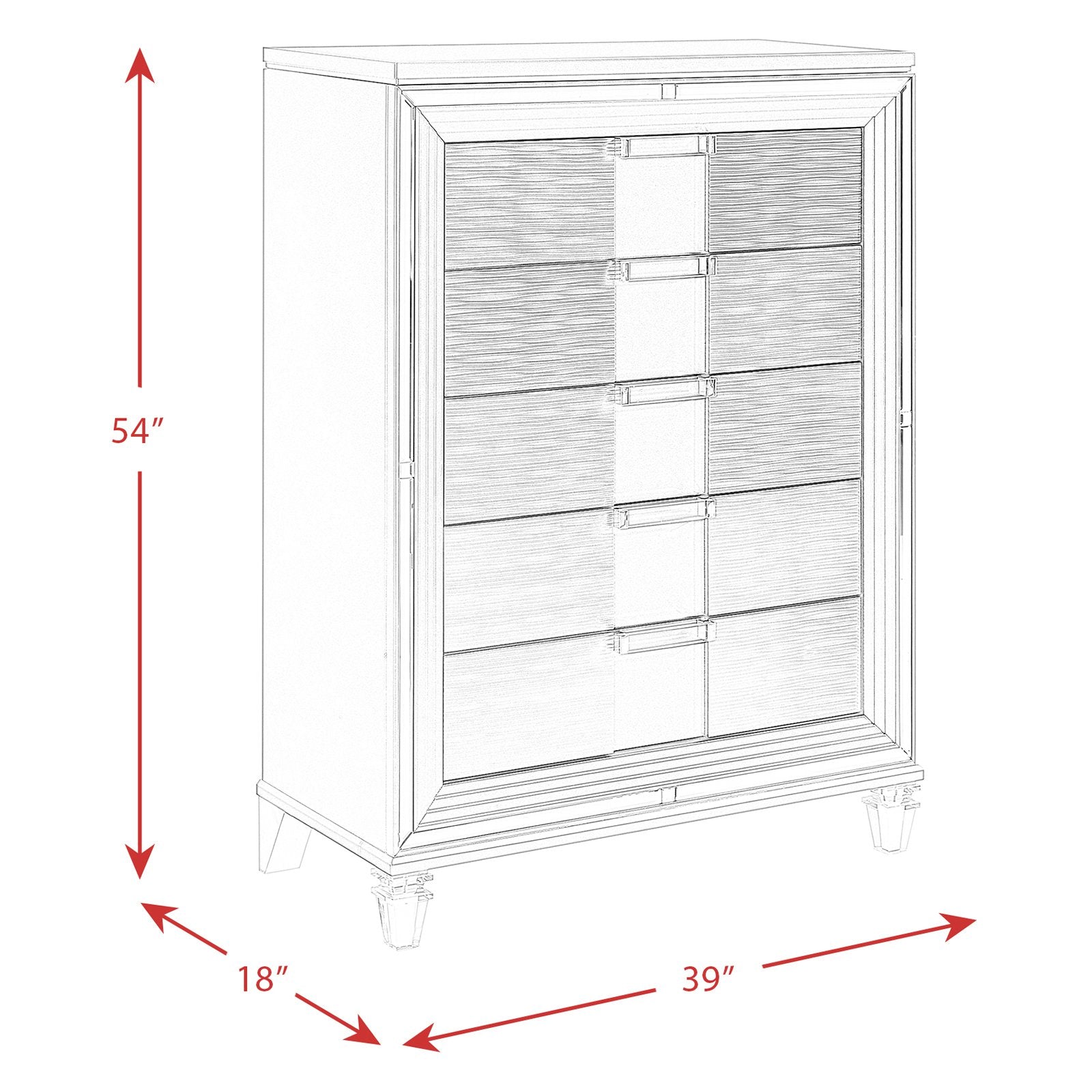 Picket House Furnishings Charlotte 5 Drawer Chest