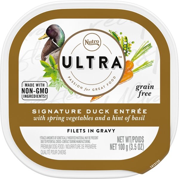 Nutro Ultra Grain-Free Filets in Gravy Signature Duck Entree Adult Wet Dog Food Trays