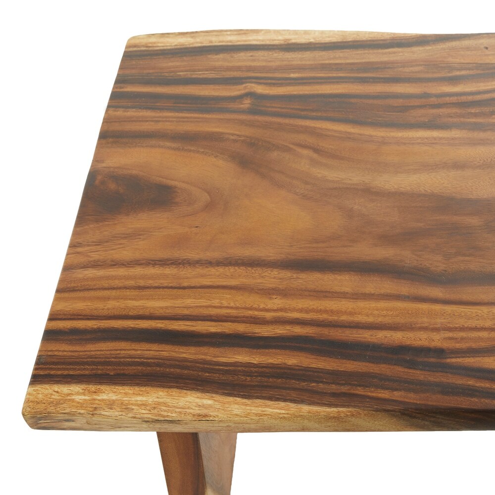 Brown Wood Contemporary Coffee Table 16 x 40 x 24