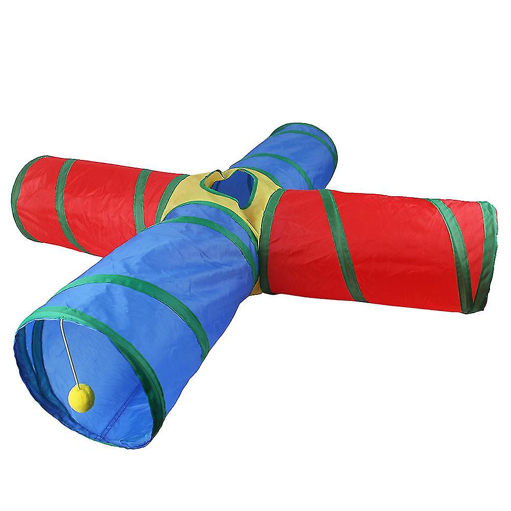 Cats Tunnel Foldable Pet Cat Toys Kitty Pet Training Interactive Fun Toy Tunnel Bored For Puppy Kitten Rabbit Play Tunnel Tube