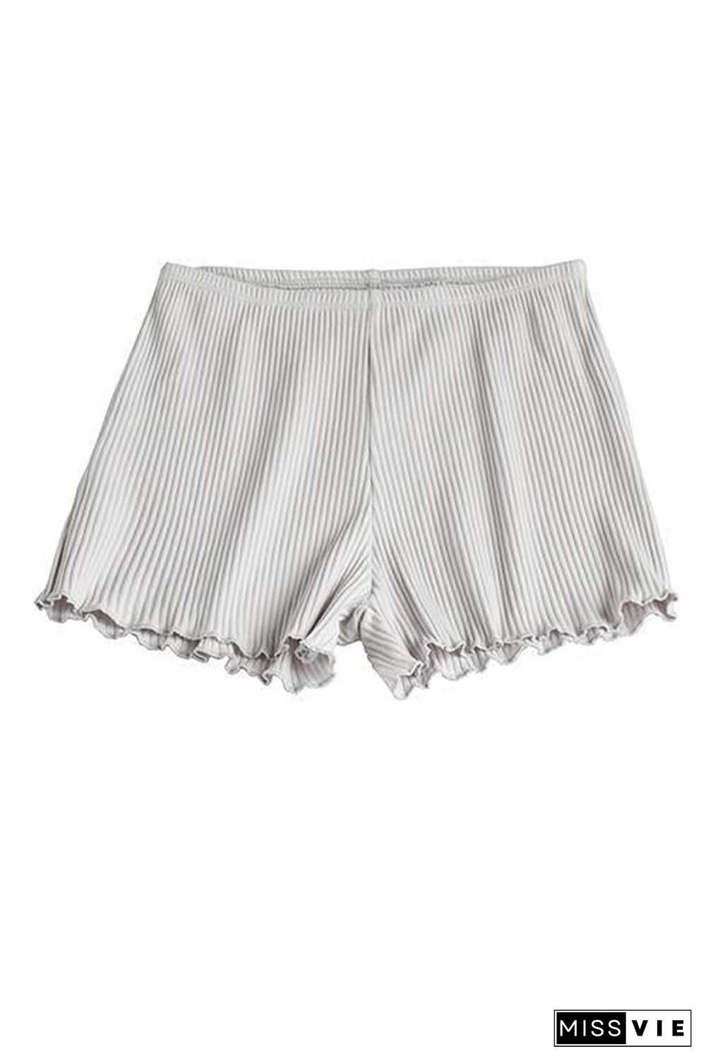 Solid Ruffles Shorts