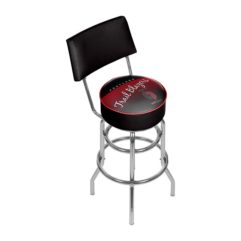 Portland Trail Blazers Hardwood Classics Padded Swivel Bar Stool with Back