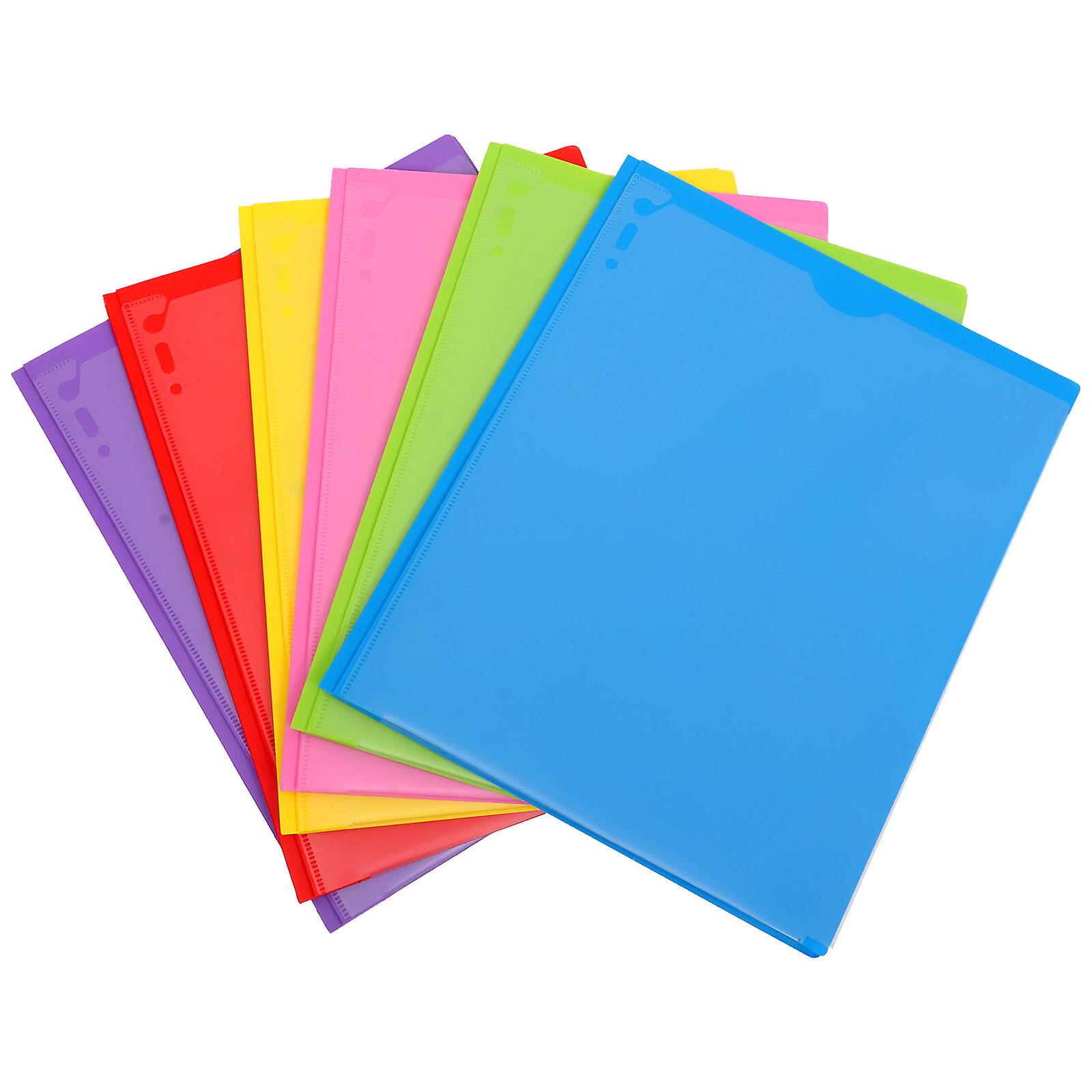 6pcs Document Folders 2-pocket File Folders Colored File Folder Test Papers Folders