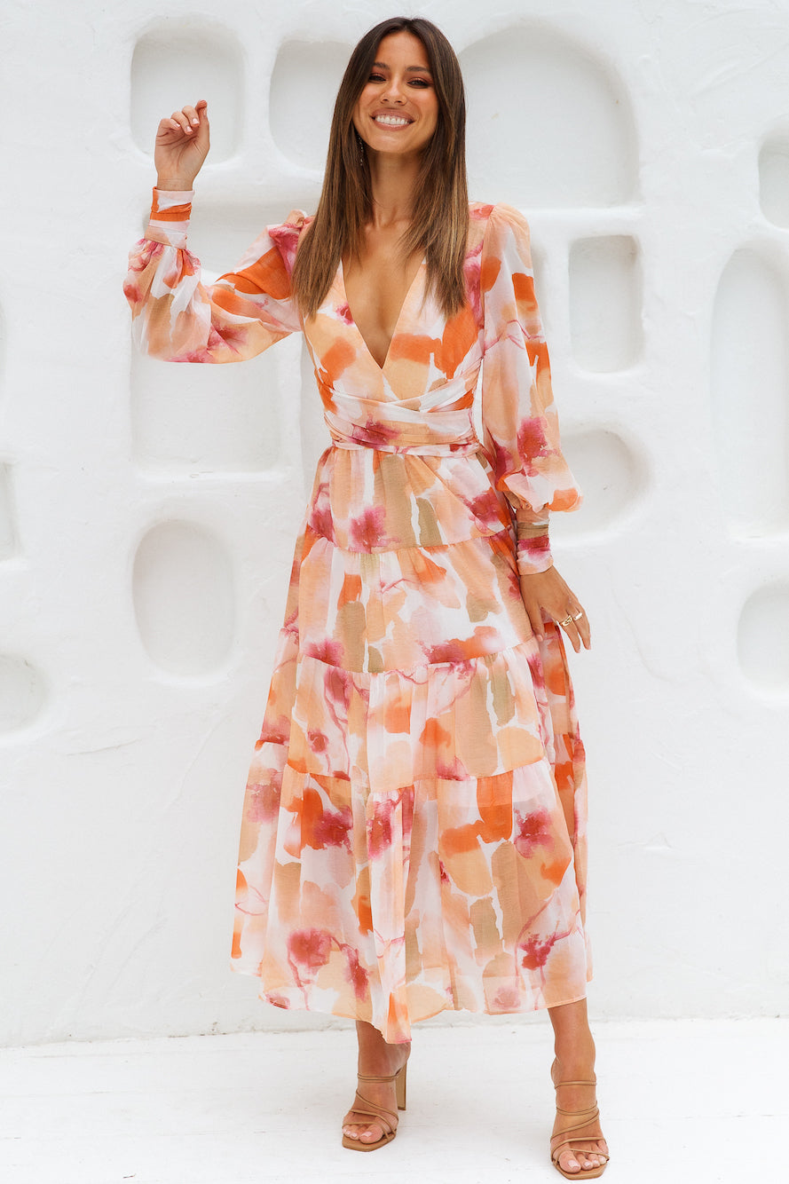 Gotta Thrive Maxi Dress Orange