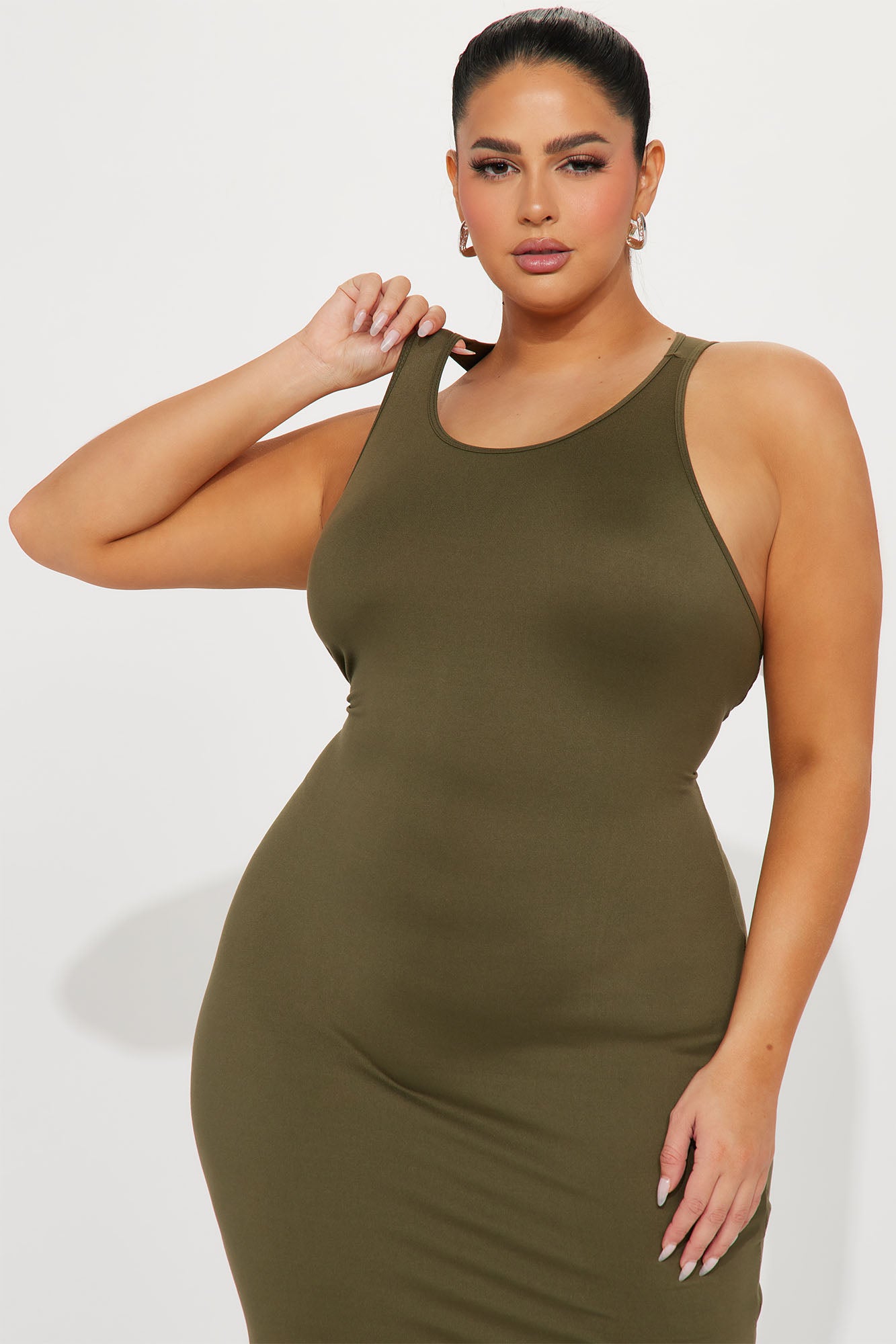 Any Day Now Midi Dress - Olive