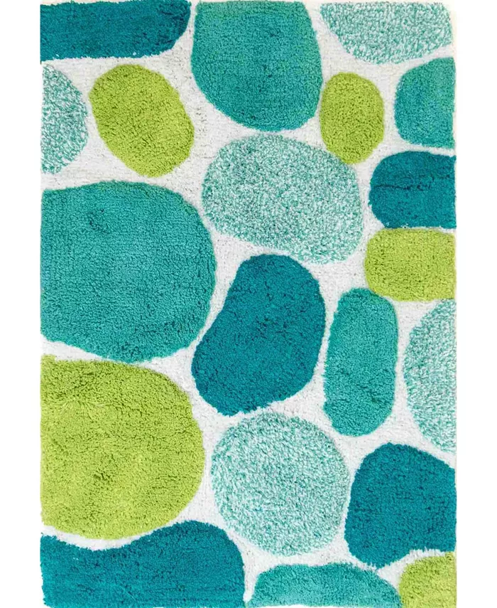 Chesapeake Plush Pebble Pattern Bath Rug