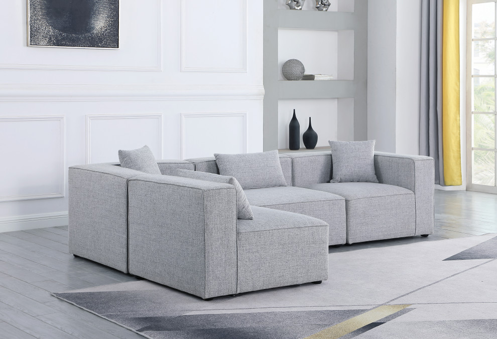 Cube Upholstered Modular Sectional   Transitional   Sectional Sofas   by Meridian Furniture  Houzz