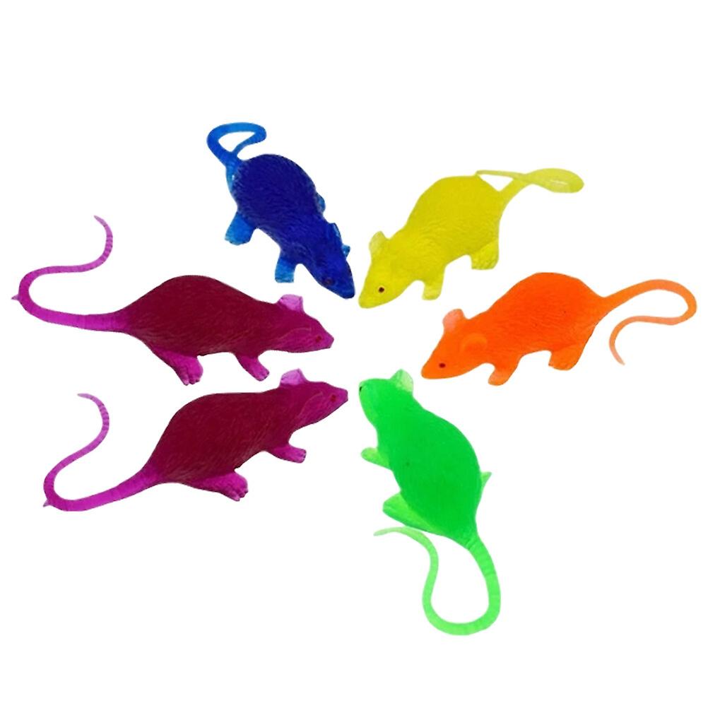 6pcs Mini Simulated Mouse Realistic Rat Toy Plastic Mouse Figurines For Halloween Prank Toy