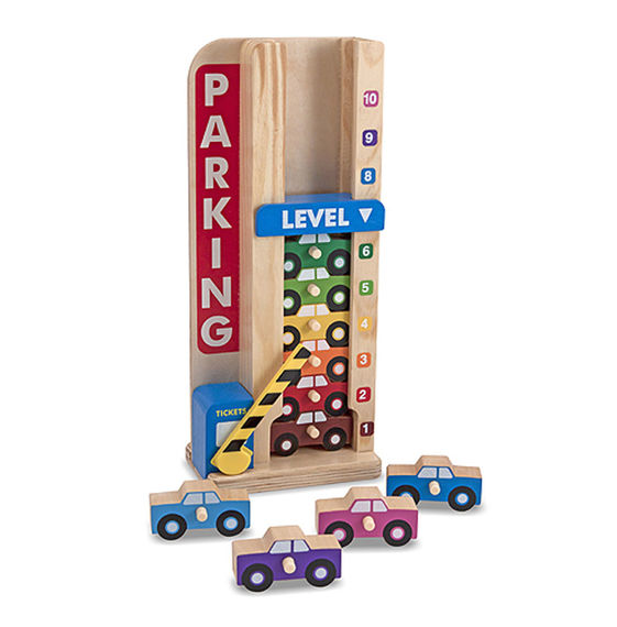 Melissa & Doug: Wooden Stack & Count Parking Garage