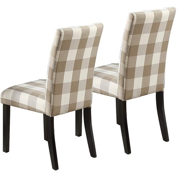 Dining Room Chairs Polyfiber Tufted Set of 2