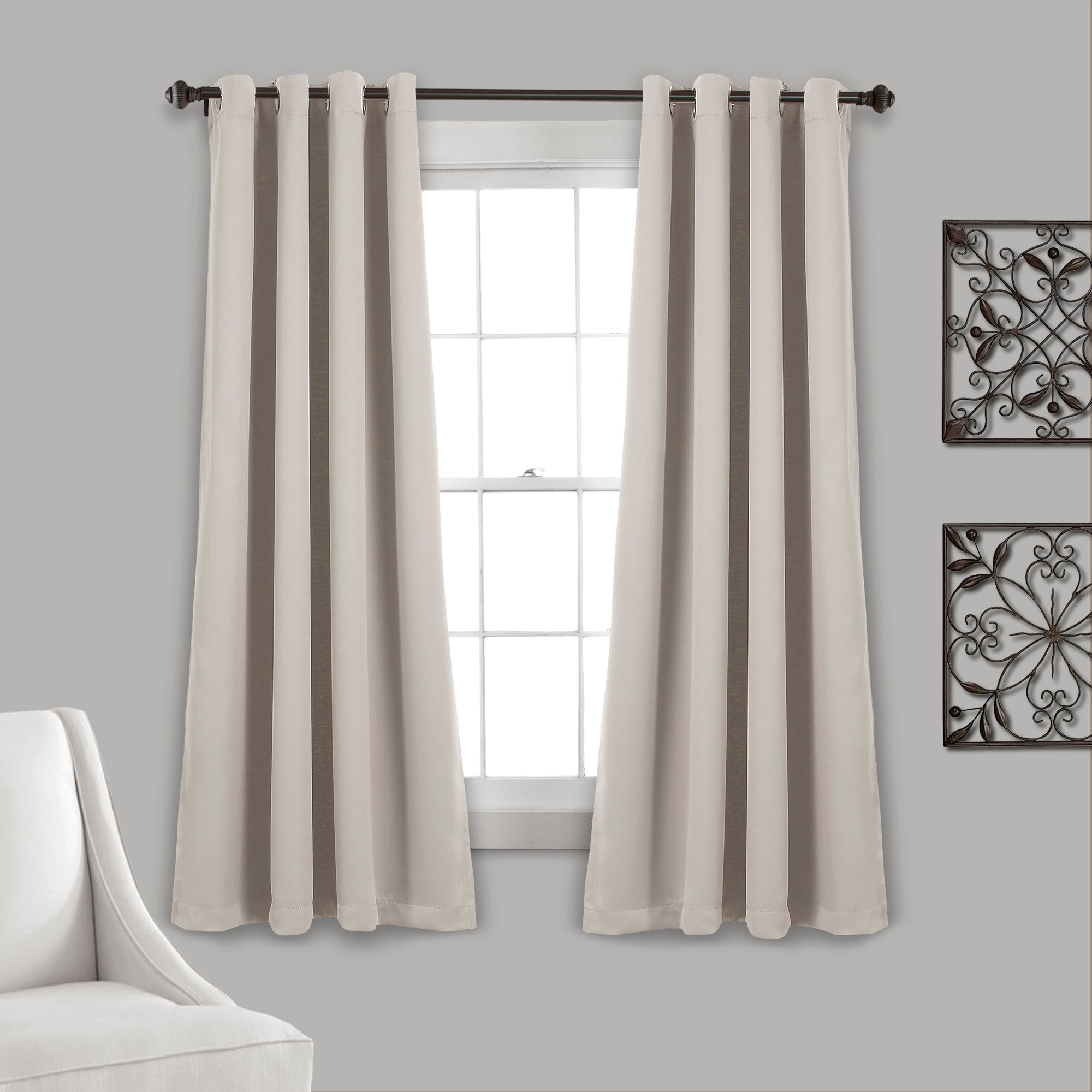 Insulated Grommet Blackout Window Curtain Panel Set