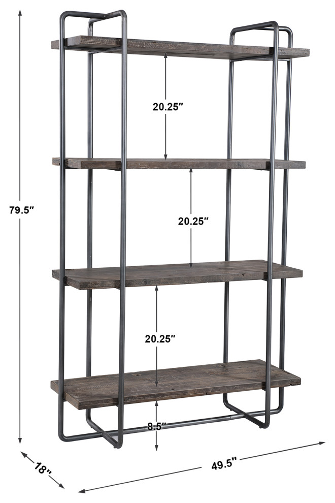 Uttermost Stilo Urban Industrial Etagere   Modern   Bookcases   by Zin Home  Houzz