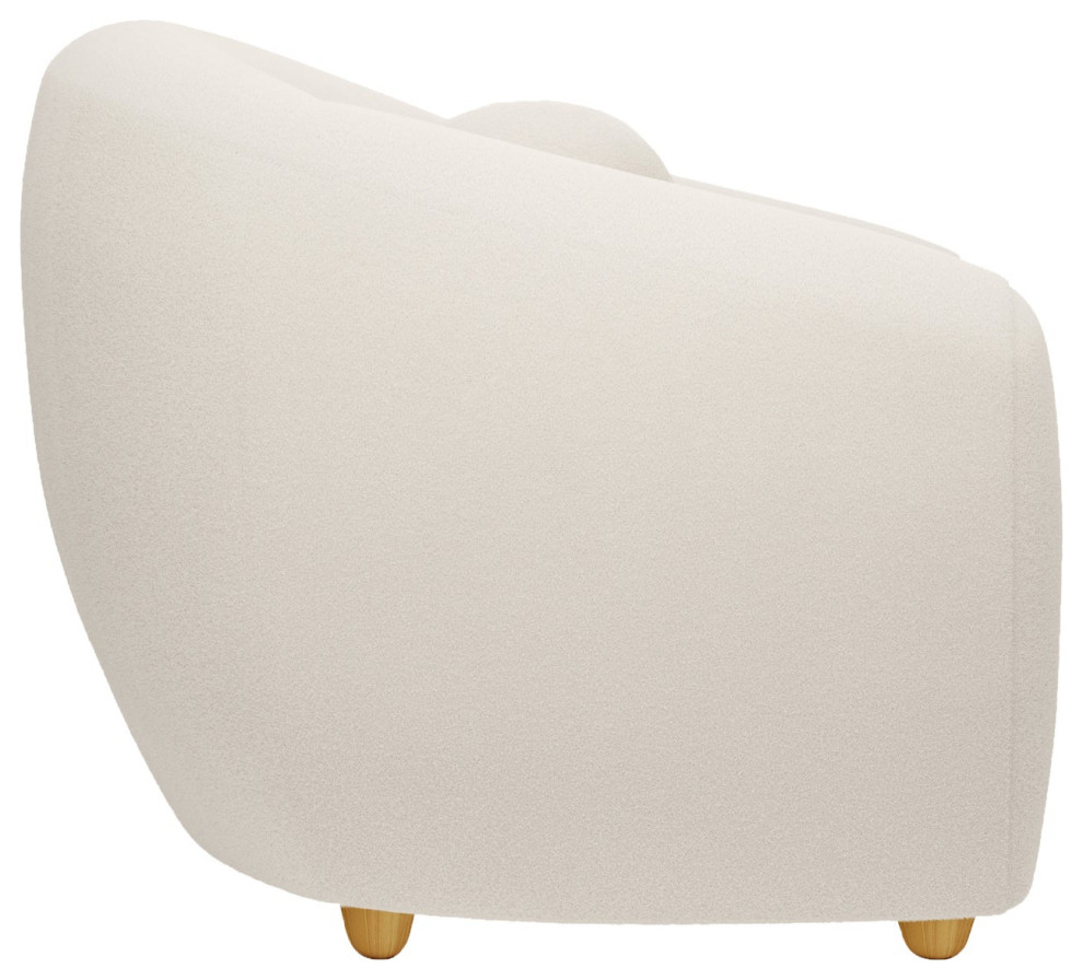 Vista Boucle Chair  White   Transitional   Armchairs And Accent Chairs   by First of a Kind USA Inc  Houzz