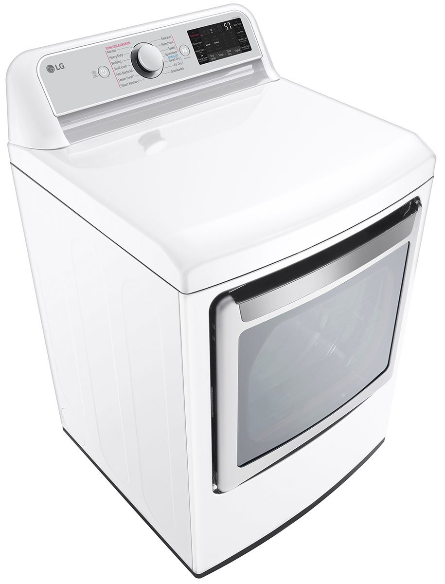 LG 7.3 Cu. Ft. White Gas Dryer With TurboSteam