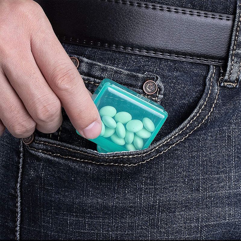 Sukuos Small Pill Box 3pcs， Cute Travel Pill Case Portable Pocket Purse