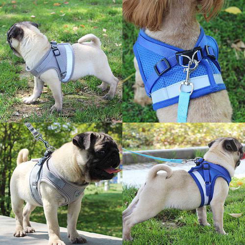 SHIYAO Nylon Dog Vest Harness Patches Reflective Small Large Medium Excellent(Black-L)